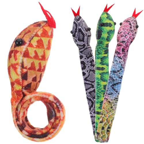 FRCOLOR 4Stücke Teiliges Slap Armband Schlangenmotiv für Jungle Partys und Mitgebsel Sicher und Tragbar für Jungen und Mädchen von FRCOLOR