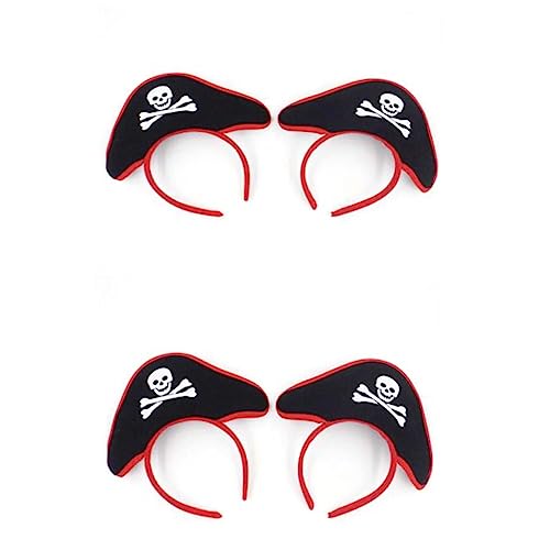 FRCOLOR 4er Set Piratenschädel Haarreifen Für Halloween Kopfbedeckung Für Jungen Und ädchen Ideal Für Piratenpartys Und Verkleidungen von FRCOLOR