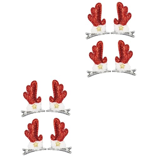 FRCOLOR 4paare Weihnachts-haarspangen Mit Cartoon- -design Glitzernde Haarclips Für Mädchen Festliche Haarschmuck-accessoires Für Partys Und Tägliches Tragen von FRCOLOR