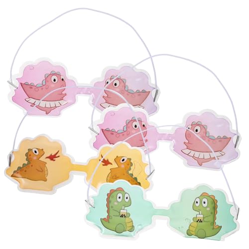 FRCOLOR 4stücke Augenpads Mit Dinosaurier-design Dekorative Augenschirme Heiß-kalt-anwendung Für Junge Mädchen Und Erwachsene Schwellungen Und Augenermüdung Leicht Und Bequem Zu Tragen von FRCOLOR