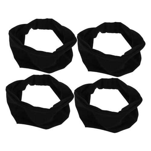 FRCOLOR 4stücke Elastisches Stirnband Mit Knöpfen Breiter Haarwickel Schweißband Für Sport Fitness Laufen Radfahren Outdoor-aktivitäten Unisex von FRCOLOR