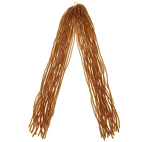 FRCOLOR 4stücke Fake Dreadlock Extensions Für Männer Und Frauen Modische Dreadlocks Perücke Aus Hochwertigem Kunsthaar Geeignet Für Partys Cosplay Und Alltag Goldbraun von FRCOLOR