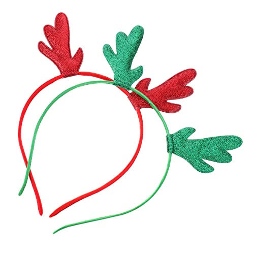 FRCOLOR 4stücke Festliche Haarbänder Mit Rentiergeweih-design Glitzernde Weihnachtskopfbedeckung Für Erwachsene Für Partys Und Feiern von FRCOLOR