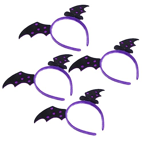 FRCOLOR 4stücke Fledermaus Haarspange Halloween Junge Mädchen Stirnband Mode Haarschmuck Haarband Kopfschmuck Party Cosplay Dekoration Leicht Tragen von FRCOLOR