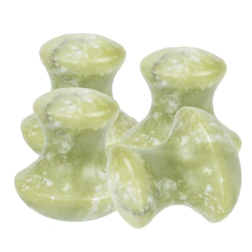 FRCOLOR 4stücke Jade Gesichtsmassage Werkzeuge Pilz Guasha Scraper Roller Für Hautpflege Tragbar Für Frauen Hals Körper Set von FRCOLOR