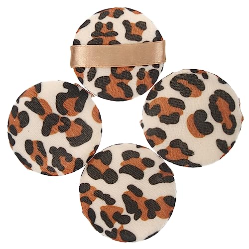 FRCOLOR 4stücke Puderquasten Kosmetik Puff Leopard Gedruckt Geschmeidig Make-up-tools Für Damen Gesicht von FRCOLOR