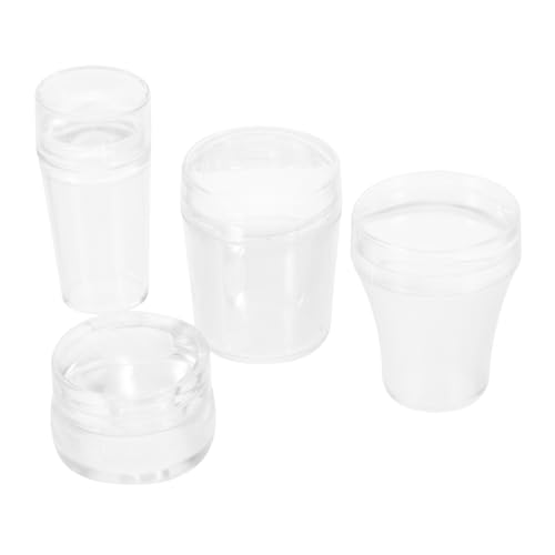 FRCOLOR 4stücke Silikon-nagelstempelwerkzeug Mit Schabern Für Maniküre Nailart-stempel Maniküre-kunst-stempel von FRCOLOR