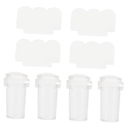FRCOLOR 4stücke Transparenter Nagelstempel Manikürestempel Teiligem Silikonstempel Maniküre Werkzeug Für Nail Art Stamping Nägel Stempel Tool Für Maniküre-liebhaber von FRCOLOR