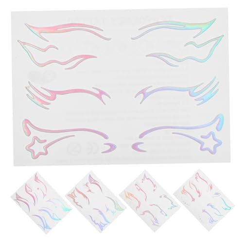 FRCOLOR Holografische Augen-aufkleber Temporäre Gesichtsaufkleber 3d-make-up-aufkleber Für Musikfestival-partys von FRCOLOR