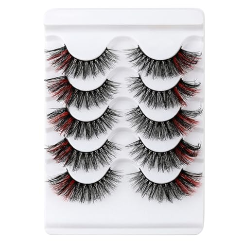 FRCOLOR Künstliche Wimpern Für Damen 5 Paar Wimpernset Für Familienfeiern Hochzeiten Partys von FRCOLOR