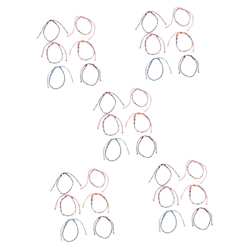 FRCOLOR 5 Sätze Boho Fußkettchen Verstellbare Strand Fußkette Geflochtenem Material Für Damen Herren Für Sommer Outfits Urlaub 6 Stück * 5 von FRCOLOR