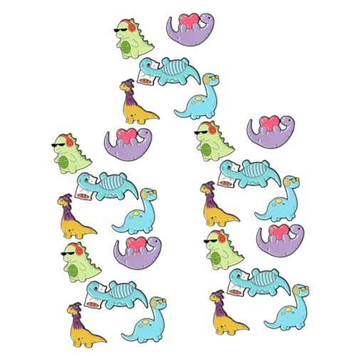 FRCOLOR 5 Sätze Cartoon Dinosaur Broschen Niedliche Anstecker Für Kleidung Taschen Hüte Kreative Designs Für Erwachsene Geschenkidee Für Dino Fans 5 Stück * 5 von FRCOLOR