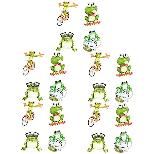 FRCOLOR 5 Sätze Cartoon Frosch Broschen Für Damen Dekorative Tier Broschen Abnehmbarer Anstecker Für Kleidung Taschen Schals Niedliche Accessoires 4 Stück * 5 von FRCOLOR