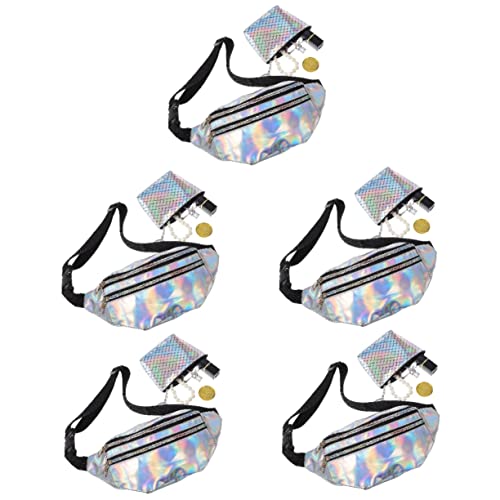 FRCOLOR 5sätze Damen-hüfttasche Aus Mit Geldbörse Und Reißfest Verstellbarer Schultergurt Für Outdoor-Sport Festival Und Party von FRCOLOR