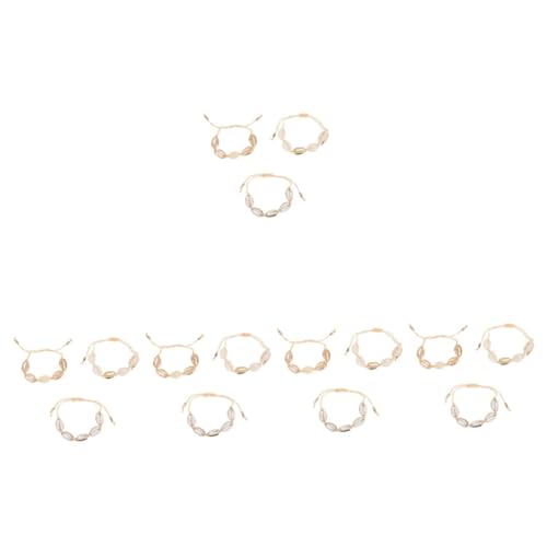 FRCOLOR 5 Sätze Gewebtes Armband Gehäkelt Strand Kauri Armbänder Fußkettchen Für Teenager Mädchen Frauen Armband Muschel 3 Stücke * 5 von FRCOLOR
