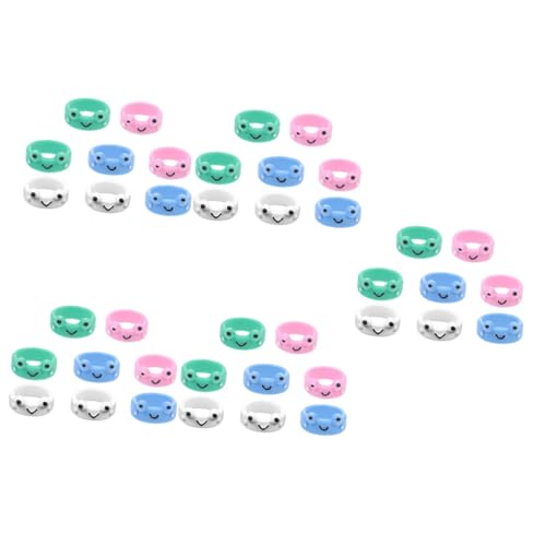 FRCOLOR 5 Sätze Teiliges Cartoon Frosch Ringe Kunststoff Für Frauen Nette Fingerringe Dekoration Modischer Schmuck Für Teenager Für Tägliche Outfits 8 Stücke * 5 von FRCOLOR