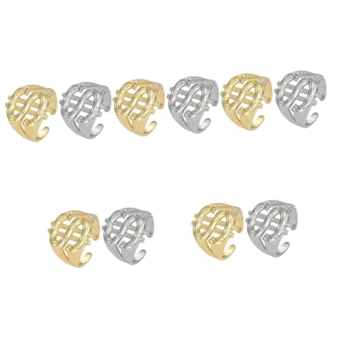 FRCOLOR 5 Sätze Verstellbare Hip Hop Ringe Für Herren Offene Finger Ringe Modisches Finger Schmuck Für Besondere Anlässe Tägliches 2 Stück * 5 von FRCOLOR