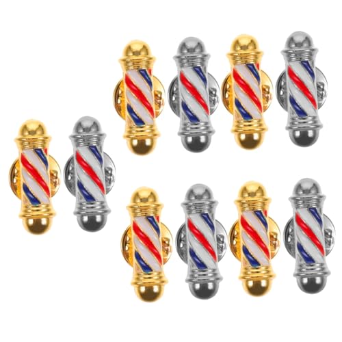 FRCOLOR 5 Sätze Vintage Pullover Brosche Barber Pin Professionelle Abzeichen Barber Anstecknadeln Für Männer Kleines Revers Für Männer Barbershop Barber Shop Zubehör Pin 2 Stücke * 5 von FRCOLOR