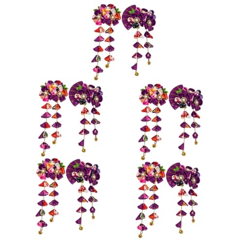 FRCOLOR 5 Sets Elegante Blumen-haarnadeln Japanisches Haar-accessoire Leichte Haarspangen Damen-styling- 2 Stück * 5 von FRCOLOR