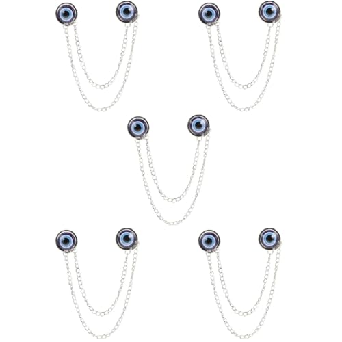 FRCOLOR 5 Stück Blue Eye Brosche Hemdklammern Kragenclip Anstecknadel für den bösen Blick Anzugschmuck Herren Broschen für Bekleidung Hemdkragennadel Brosche Clip Legierung FRCOLOR 5 Stück Blue Eye Brosche Hemdklammern Kragenclip Anstecknadel für den bösen Blick Anzugschmuck Herren Broschen für Bekleidung Hemdkragennadel Brosche Clip Legierung von FRCOLOR