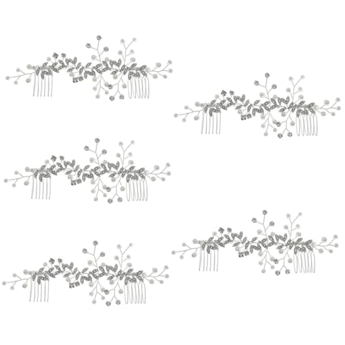 FRCOLOR 5 Stück Braut Haar Accessoires Mädchen Stirnband Hochzeitskleid Zubehör Mädchen Haar Accessoires Haarklammern Für Mädchen Perlen Stirnbänder Perlen Haarkamm Haar Strass von FRCOLOR