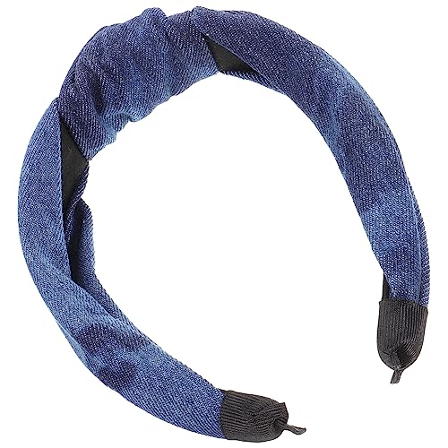 FRCOLOR 5st Denim-stirnband Kreuzknoten Breite Stirnbänder Elastische Knotenstirnbänder Grüne Stirnbänder Für Frauen Perlenstirnbänder Für Frauen Turban-stirnband Jeans Stoff Damen Mädchen von FRCOLOR