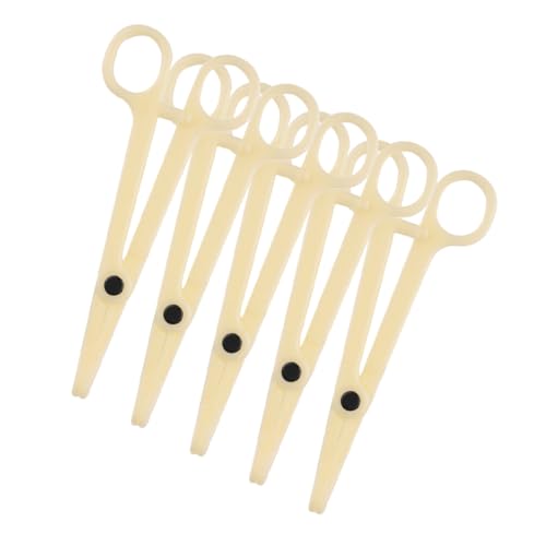 FRCOLOR 5 Stück Einweg Piercing Zange Runde Klemmen für Körperpiercings Teiliges Praktische und Hygienische Piercing Werkzeuge für und Männer Beige von FRCOLOR