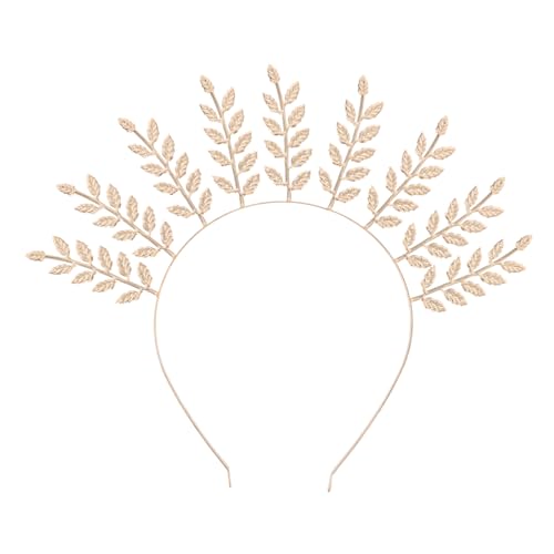 FRCOLOR 5 Stück Exquisiter Brautkopfschmuck Hochzeitshaarband Blattmetallmaterial Stirnband Für Mädchen Brautzubehör Kopfbedeckung von FRCOLOR
