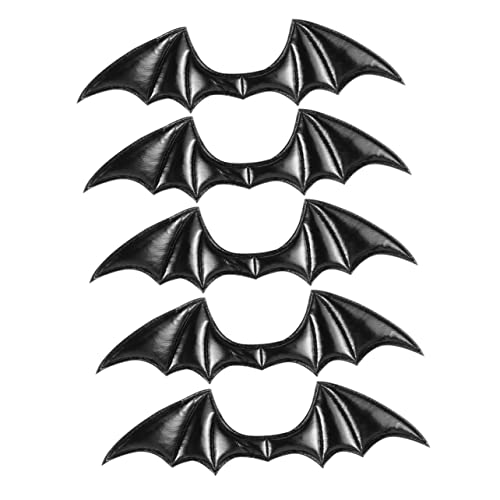 FRCOLOR 5 Stück Fledermaus Haarnadel Flechten Kostüm Patch Aufnähen Mini-verzierungen Zubehör Lockenwickler Schnürsenkel Schuhe Schaumhaarwalzen Clips Für Haare Bausatz Black Stoff von FRCOLOR