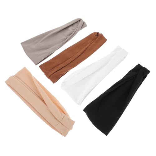 FRCOLOR 5stücke Stirnband Für Damen Sport Yoga Laufen Schweißband Haarbänder Workout Haarband Damen Dünne Haarbänder Maschinenwaschbar Schweiß-stirnband von FRCOLOR