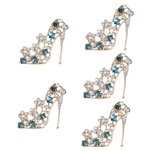 FRCOLOR 5 Stück Hochwertige Hochzeitsbrosche für Frauen Glitzernde High Heel Brosche mit Bunten Kristallen Modisches Accessoire für Damen Besondere Anlässe für Freunde von FRCOLOR