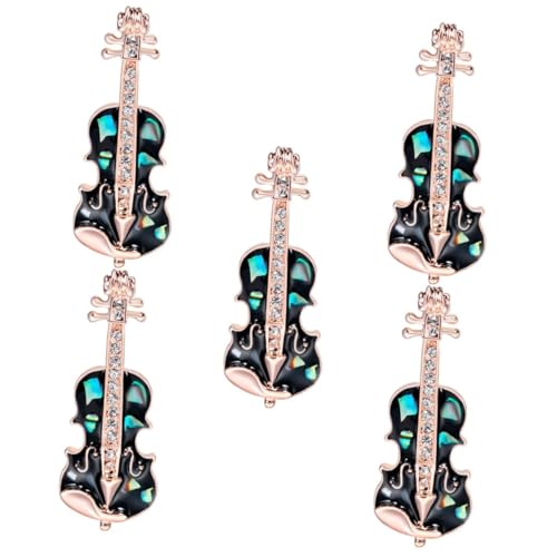FRCOLOR 5 Stück Lackierte Corsage -Stifte Instrumenten -Mode -Revers -Brosche Musikinstrumente Brosche Musik-Schmuck-Brosche Brosche Pin für Frauen Gitarrennadel Legierung von FRCOLOR