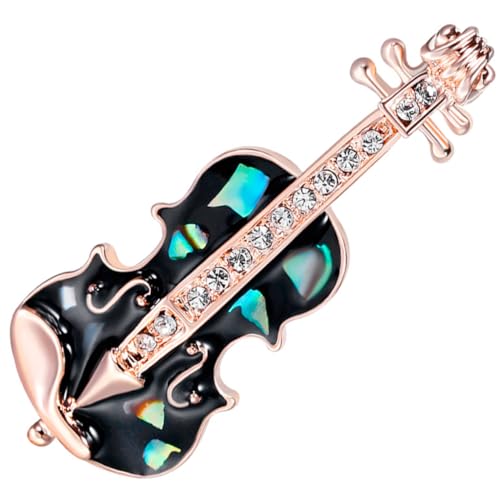 FRCOLOR 5 Stück Lackierte Corsage -Stifte Musiknote Brustnadel Instrumenten -Mode -Revers -Brosche Schal Brosche Gitarrennadel Mädchen Broschen Geigenbrosche Pin Legierung von FRCOLOR