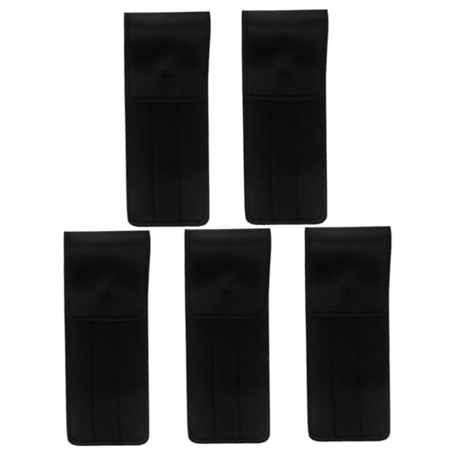 FRCOLOR 5 Stück PU Aufbewahrungsetui für Wimpernzangen Langlebige Organizer Tasche mit Mehreren Fächern Schutz für Wimpernverlängerungswerkzeuge Kompakt und Reisefreundlich in Schwarz von FRCOLOR