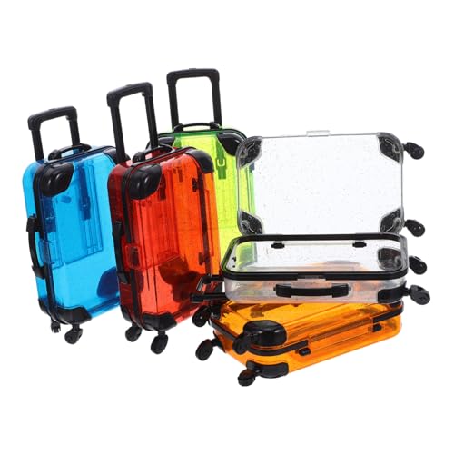 FRCOLOR 5 Stück Rollenspiel Kinderspielzeugkoffer Mini Koffer Kindergepäck Kindersimulations Spielgepäck Für Kindergepäck Kinderkoffer Mini Spielzeugkoffer von FRCOLOR