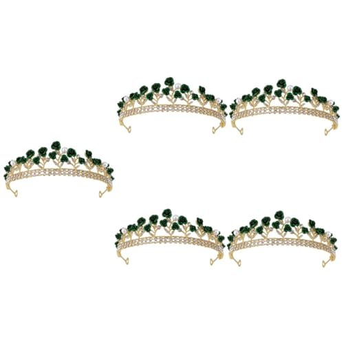 FRCOLOR 5 Stück Rosenkrone Party Kopfschmuck Mädchen Kopfschmuck Retro Kopfschmuck Verzierung Zarter Kopfschmuck Abschlussball Requisiten Brautkrone Braut Kleine von FRCOLOR