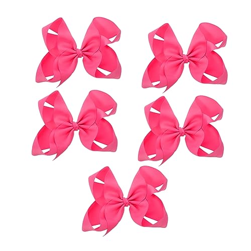 FRCOLOR 5st Schleife Haarnadel Bowknot-haarnadeln Für Mädchen Haarschleife Krokodilklemmen Haarschleifen Für Mädchen Schleifenclips Füllstoff Kleine Gerippter Gürtel Aus Polyester Mode von FRCOLOR