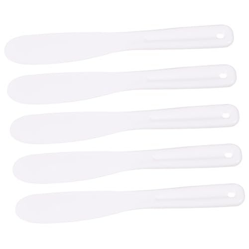 FRCOLOR 5 Stück Spatel Cremespatel Kosmetik Löffel Für Selbstgemacht Gesichtsmaske Und Hautpflege Tragbar Rostfrei Für Zuhause Und Reisen von FRCOLOR