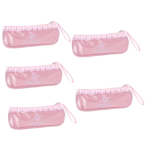 FRCOLOR 5 Stück Tasche Für Tanzschuhe Tanztasche Balletttasche Reisetasche Für Ballettschuhe Ballettschuhtasche Damen Tanzschuhtasche Reise Schuhbeutel Rosa Polyester von FRCOLOR