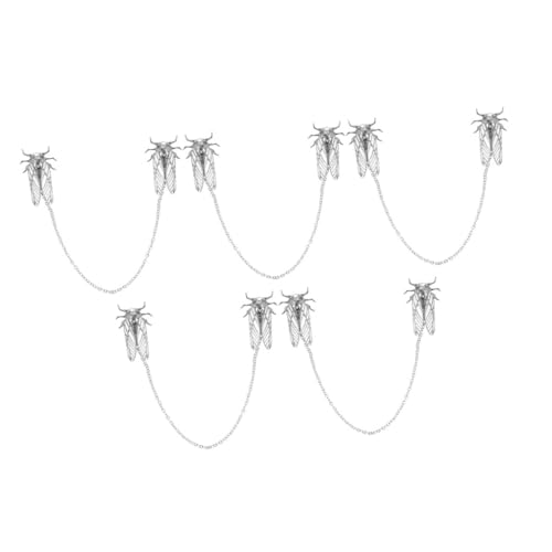 FRCOLOR 5 Stück Teiliges Cicada Broschen mit Quastenanhänger Langlebige Legierung Leichter Anstecker für Hemd Anzug und Mantel Tierisches Insektendesign für Damen und Herren von FRCOLOR