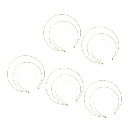 FRCOLOR 5stücke Göttinnenkrone Aus Metall Stirnband Für Damen Goldenes Kronenhaarband Hochzeitstiara-krone Vintage-stirnband Für Hochzeiten Und Feiern von FRCOLOR