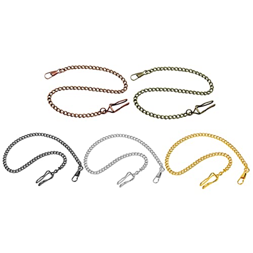 FRCOLOR 5 Stück Teiliges Taschenuhrkette Legierung Retro Design Clip Hängeschmuck für Taschenuhren zu Hochzeit Weihnachten von FRCOLOR