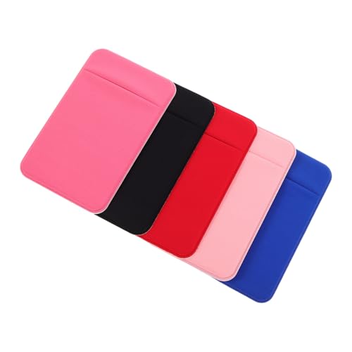 FRCOLOR 5 Stück Teiliges Ultradünner Selbstklebender Handy Kartenhalter für Männer und Frauen Schlankes Kreditkartenetui mit Fester Haftung Minimalistisches Design Vielseitig für Ausweis von FRCOLOR