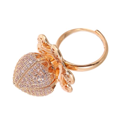 FRCOLOR 5stücke Delicate Verstellbarer Offener Ring Für Frauen Modischer Finger Ring Mit Kreativer Rosenverzierung Für Partys Und Besondere Anlässe von FRCOLOR