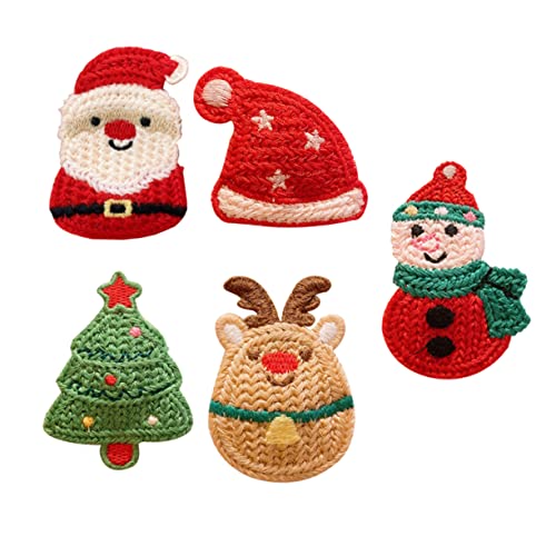 FRCOLOR Weihnachts-haarschmuck für Babys Mädchen 5er-set Gestrickte Haarnadeln Weihnachts-haarspangen für Partys Geburtstage Schulveranstaltungen von FRCOLOR