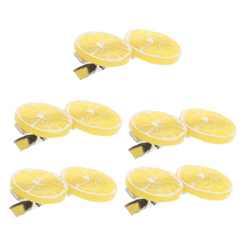 FRCOLOR 5 Teilige Haarspange Mit Früchten Haarschmuck In Zitronenscheibenform – Flache Haarspange Für Damen – Bezaubernde Haarspangen Für Styling Und Party FRCOLOR 5 Teilige Haarspange Mit Früchten Haarschmuck In Zitronenscheibenform – Flache Haarspange Für Damen – Bezaubernde Haarspangen Für Styling Und Party von FRCOLOR