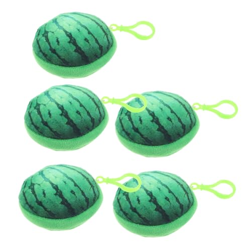 FRCOLOR 5 Teiliges Plüsch Münzbeutel Geldbörse in Realistischer Wassermelonenform Weiches Material Leicht und Tragbar für Jungen und Mädchen Praktische Portemonnaies für Schule und von FRCOLOR