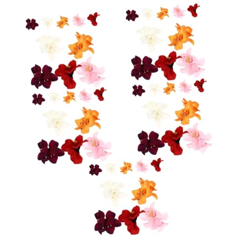 FRCOLOR 50 Stück Doppelte Orchideen-Haarspange Haarschmuck für die Brautjungfer böhmische Haaraccessoires haar spangen haarclips Haarspange Blumenhaarspange für Mädchen Polyestertuch von FRCOLOR