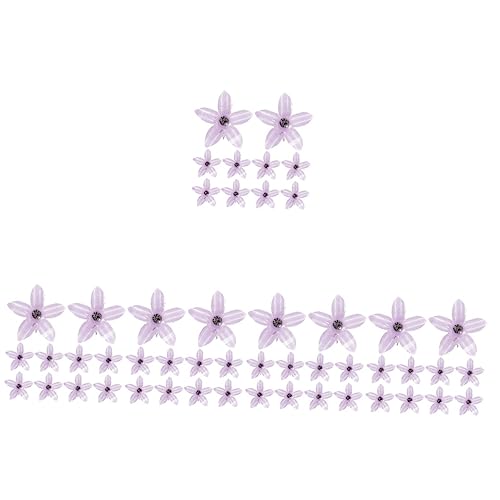 FRCOLOR 50 Stück Strass-haarspange Für Kinder Haar Klammern Mini Kieferklemme Krallenhaarspangen Kleine Blumenclips Für Haare Mädchen Perle Violett Strasssteine Kleine Sonnenblume von FRCOLOR