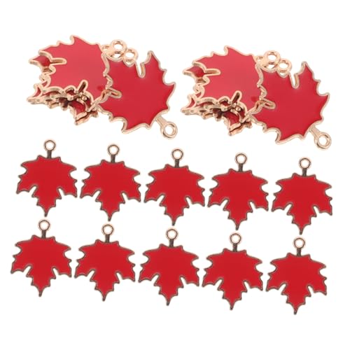 FRCOLOR 50 Stück Teiliges Ahornblatt-charms Robustem Legierungsmetall Langlebige Herbstblatt-anhänger für Diy-schmuck Vielseitige Blattanhänger für Halsketten Schlüsselanhänger und von FRCOLOR